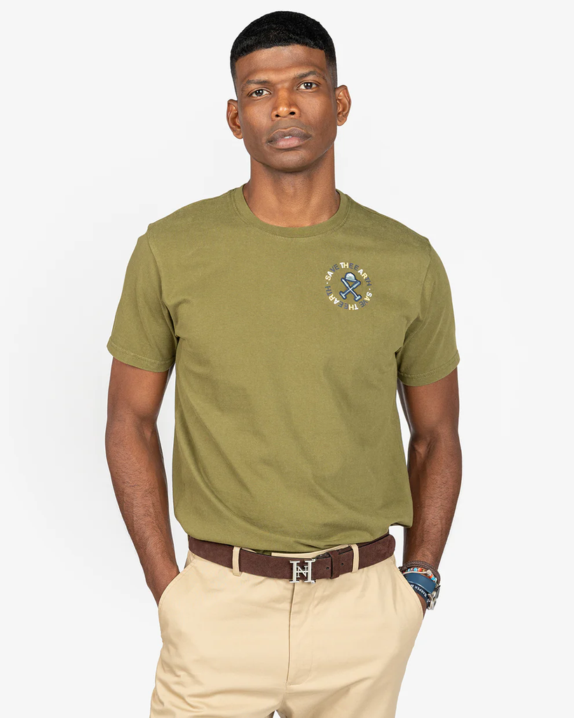 Camiseta Earth Military Green - Harper &amp; Neyer
