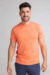Camiseta Logos Naranja Coral - Williot