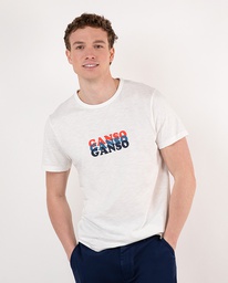 Camiseta Letrero Triple Blanca - El Ganso