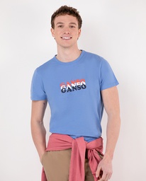 Camiseta Letrero Triple Azul - El Ganso