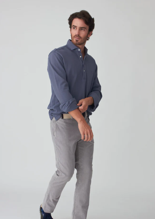 The Cotton Polera Gris Pizarra - The Brubaker