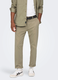 Pantalón Chino Croped Beige (Chinchilla) - Only and Sons