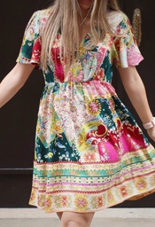 Vestido Estampado Barroco - Peace&amp;Love