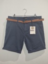 Bermuda Chino Azul Marino Cinturón - Blend