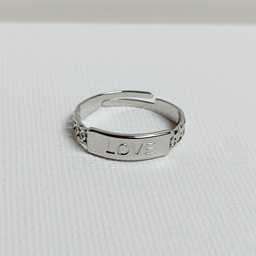 Anillo Esclava Love Plateado