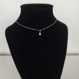 Collar Gota Circonitas Plateado