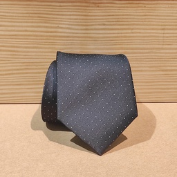 [cb010] Corbata negra topos blancos pequeños