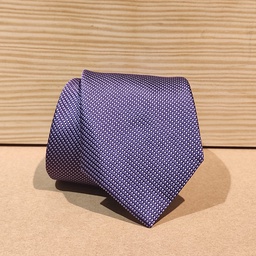 [cb007] Corbata morado oscuro con cuadraditos lavanda en diagonal