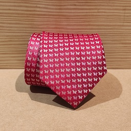 [cb062] Corbata roja mariposas mini