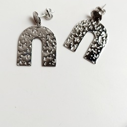 Pendientes U Relieves Diseño Plateado