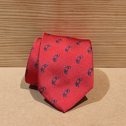 [cb055] Corbata roja vespas azul marino