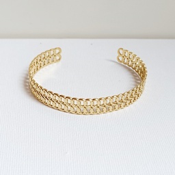 Brazalete Doble Cadena Dorado