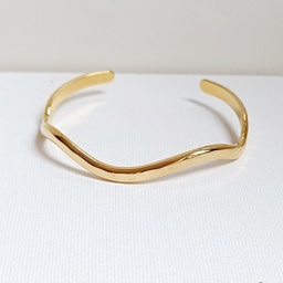 Brazalete Wave Básico Dorado