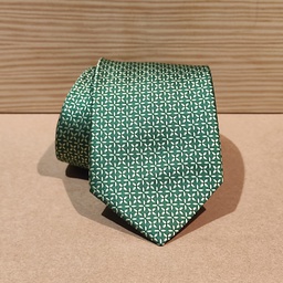 [cb025] Corbata verde aspa amarilla