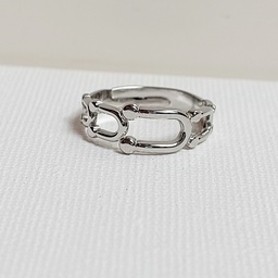 Anillo Cadena Gradual Plateado