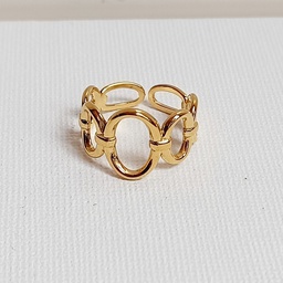 Anillo Ovalos Bold Dorado