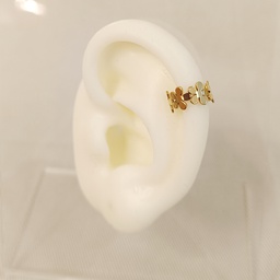 Ear Cuff Flores Dorado