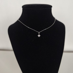 Collar Colgante Mini Destello Brillo Plateado