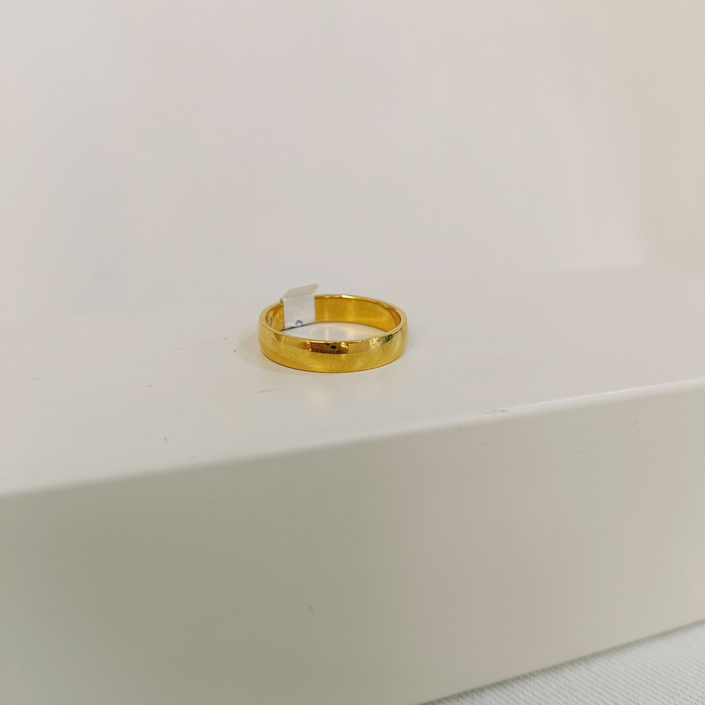 Anillo Liso Dorado 4mm - talla 7