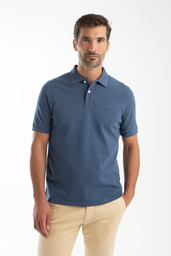 Polo Garment Dyed Azul Marino - Williot