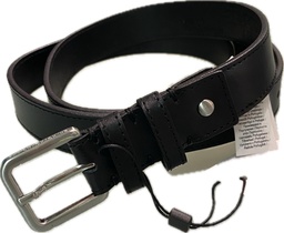 Cinturón Negro Slhnate Leather Belt Noos - Selected