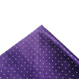 [PÑ048] Pañuelo Morado Mini Topos Plata