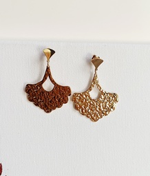 Pendientes Flam Relieves Dorado