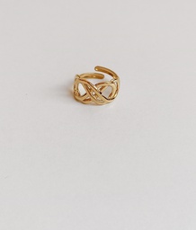 Anillo Infinito Tiras Dorado