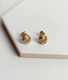 Pendientes Boton Nudo Dorado