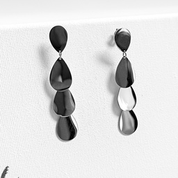 Pendientes Chapitas Gota Plateado