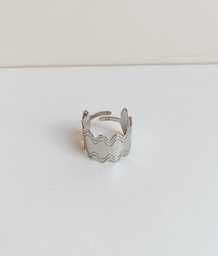 Anillo Wavy Geo (Plateado)