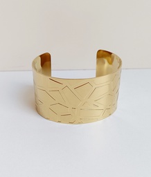 Brazalete Supreme Relieve Geométrico Dorado