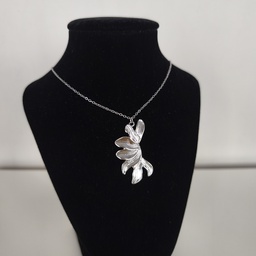 Collar Colgante Natura Relieve Plateado
