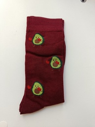 Calcetines Aguacates Corazones (Burdeos)