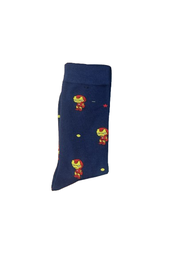 Calcetines Superhéroe Fondo Azul