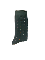 Calcetines Puntos Colores Fondo Verde
