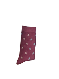 Calcetines Calavera Fondo Granate