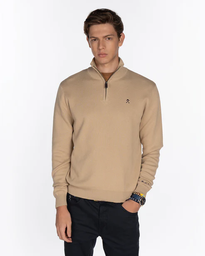 Jersey Zipper  Camel - Harper &amp; Neyer