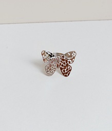 Anillo Maxi Mariposa Calada (Plateado)