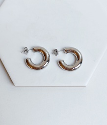 Pendientes Aro Medium Bold Plateado