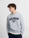 Sudadera Logo Raqueta Media Celeste - Silbon