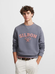 Sudadera Logo Raqueta Media Gris Oscuro - Silbon