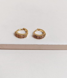 Aros Circonitas Triple Soft Colours Dorado