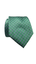 [CB202] Corbata Verde Lunares Azul Marizo y Celeste