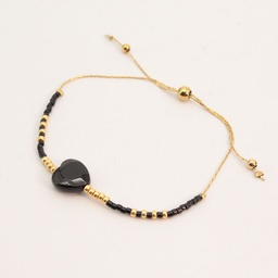 Pulsera corazón negro