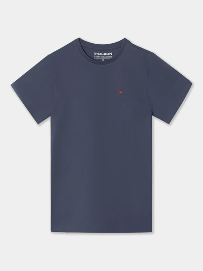 Camiseta Silbon Minilogo Azul Marino - Silbon