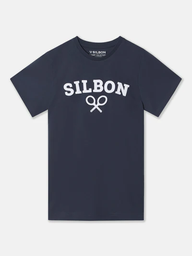 Camiseta Silbon Raqueta Media Azul Marino - Silbon