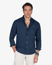 Camisa Oxford Color Navy Blue - Harper &amp; Neyer