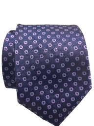 Corbata Azul Marino flores azul claro