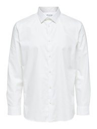 Camisa Bright White Slhregethan Shirt Ls Classic Noos - Selected Homme